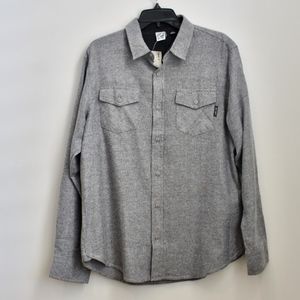 Men's Gray Button Down Shirt